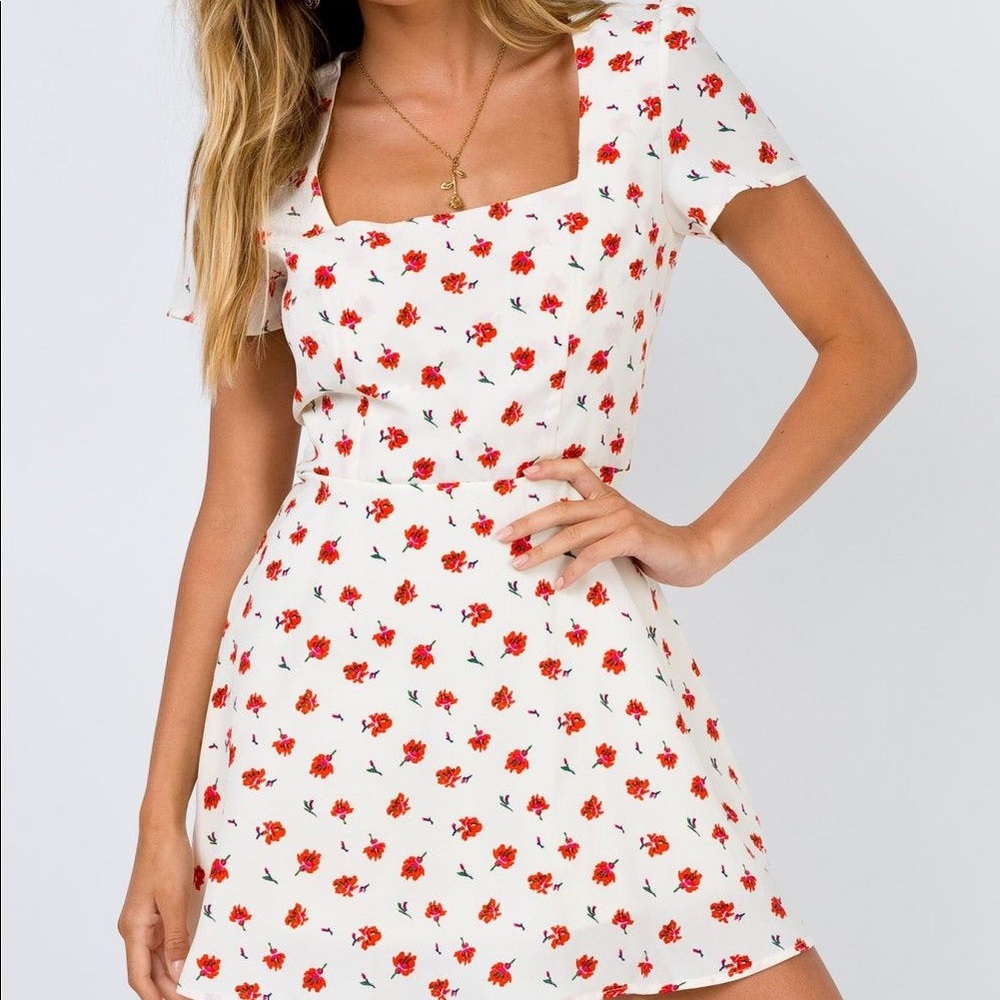Princess Polly Mitchy Mini Dress Cream
